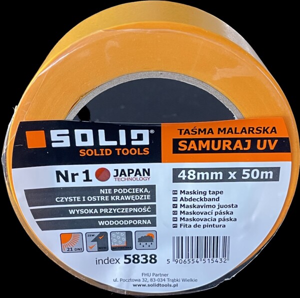 Solid® Tugev maalriteip SAMURAJ UV 48 mm x 50 m - Image 2