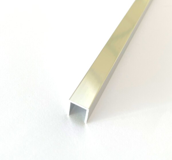 Progress® Anodeeritud alumiinium U-liist Chrome 10x10 mm 2 m