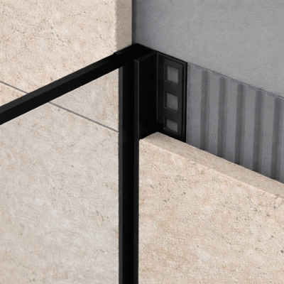 Progress® 12 mm klaasisoonega liist 10 mm plaadile matt black 2,7 m