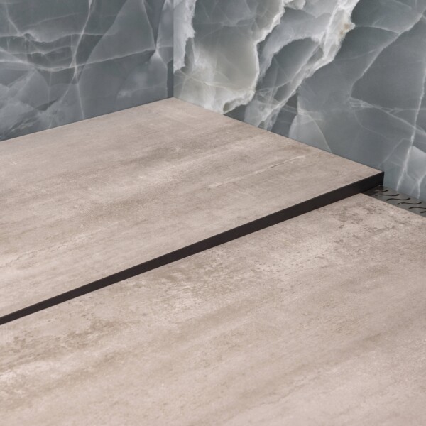 Progress® ALU dushi kaldeliist stone black 10 mm / 1,5 m vasak
