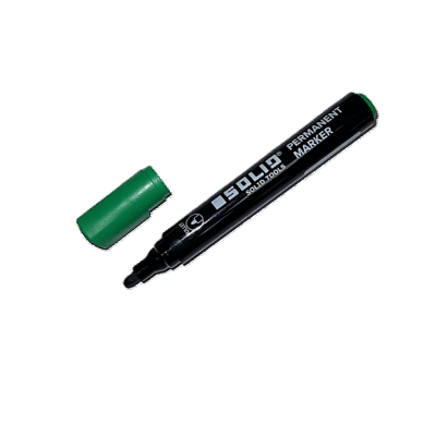 Solid roheline Thick Bullet marker